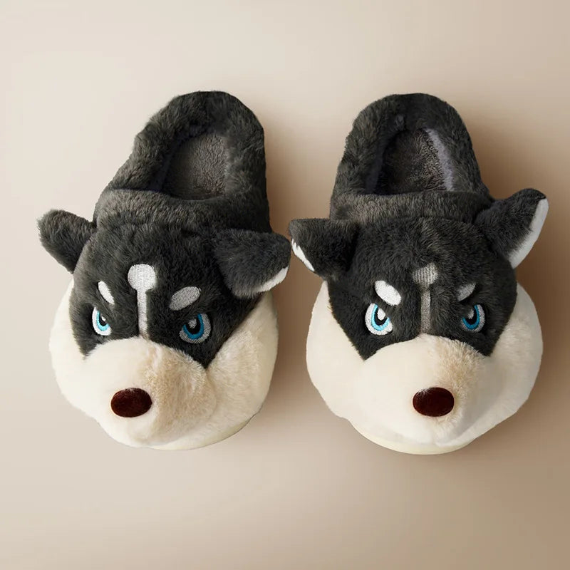 Comfortabele Pluche Husky pantoffels voor Vrouwen