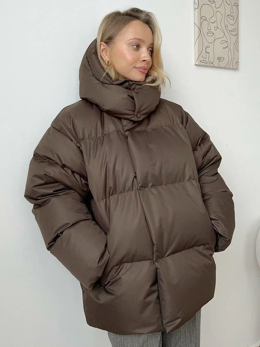 Vrouwen Oversized Puffer Winterjas Met Capuchon
