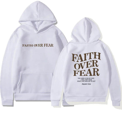 Xandra -  Oversized 'Faith Over Fear' Hoodie voor Dames