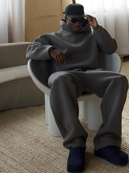 Heren Relaxed Hoodie-Joggers Set Met Capuchon