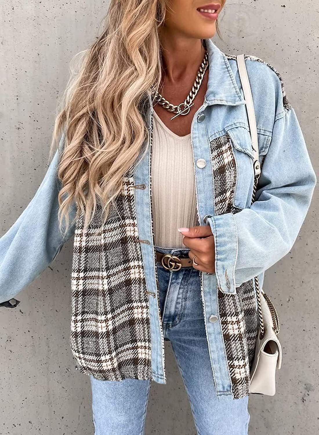Rosalind - Lange Denim Jas met Knopsluiting