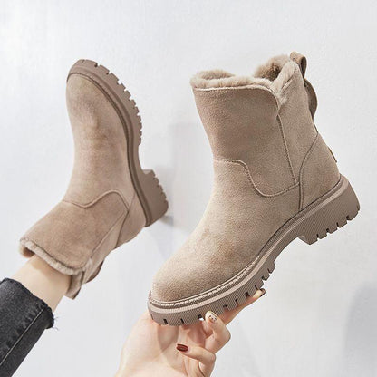 Robuuste Dames Plateau Winterlaarzen met Anti-Slipzool