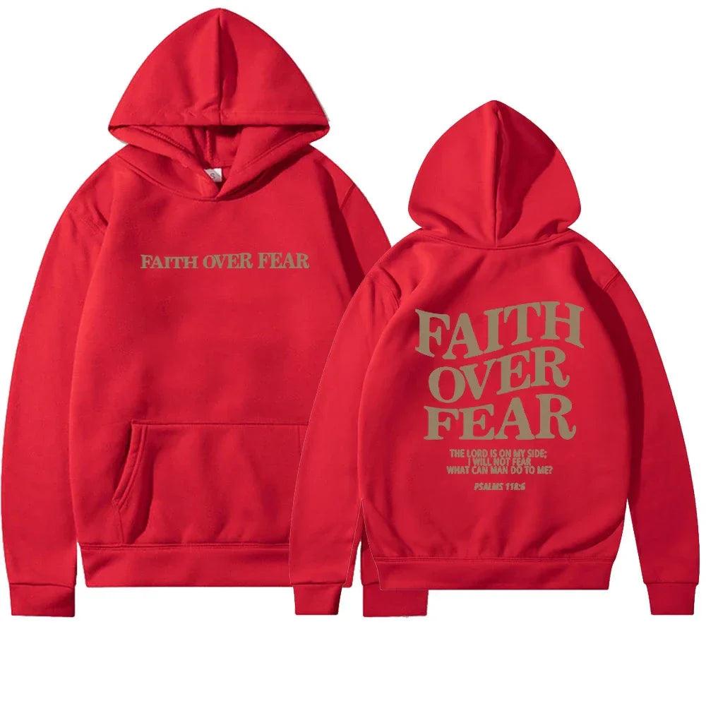 Xandra -  Oversized 'Faith Over Fear' Hoodie voor Dames
