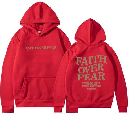 Xandra -  Oversized 'Faith Over Fear' Hoodie voor Dames