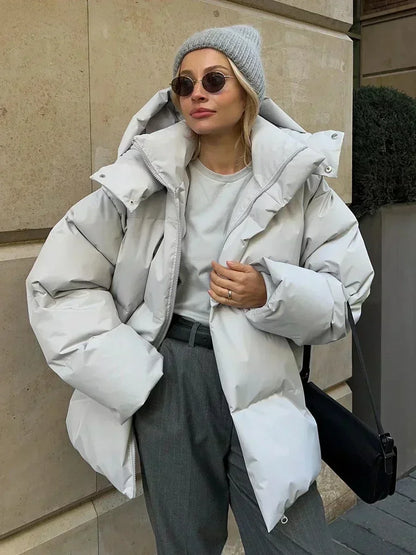 Vrouwen Oversized Puffer Winterjas Met Capuchon