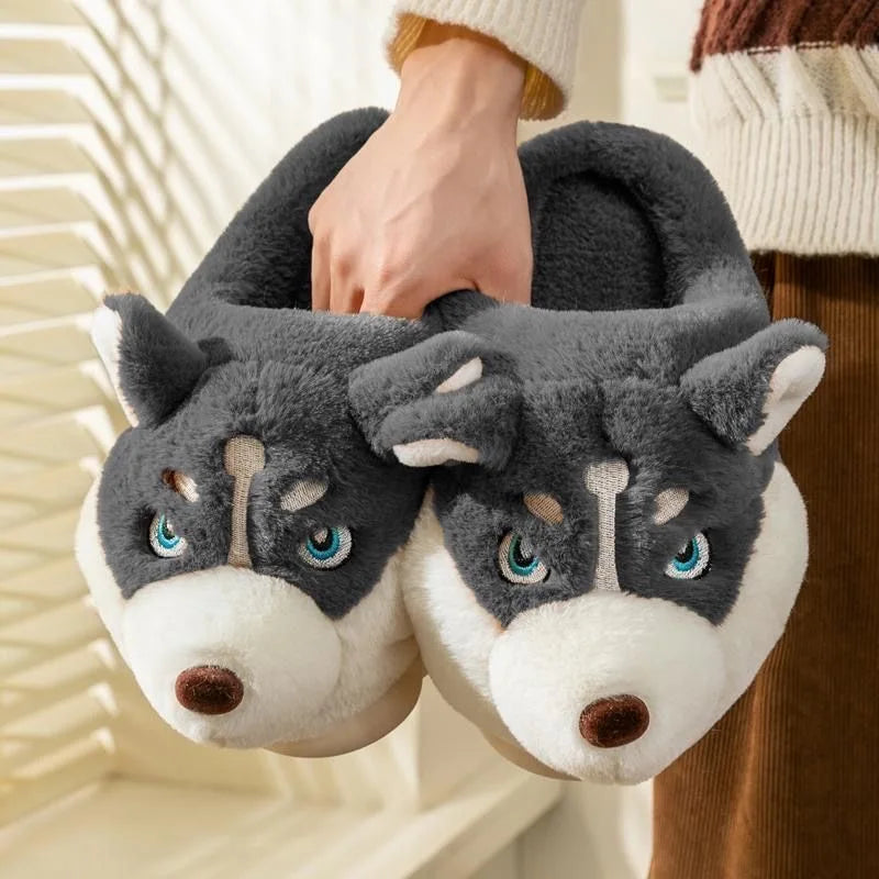 Comfortabele Pluche Husky pantoffels voor Vrouwen