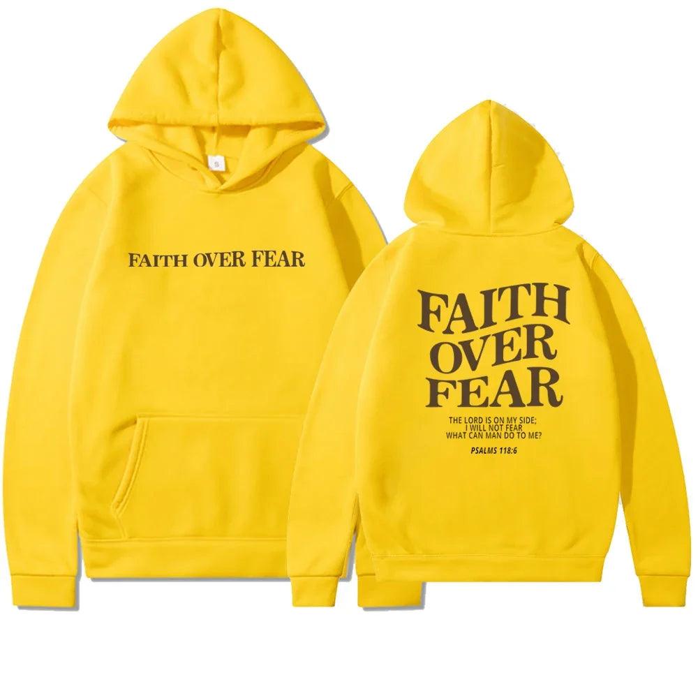 Xandra -  Oversized 'Faith Over Fear' Hoodie voor Dames