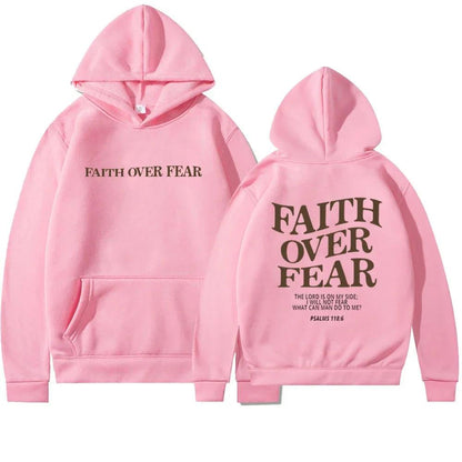 Xandra -  Oversized 'Faith Over Fear' Hoodie voor Dames