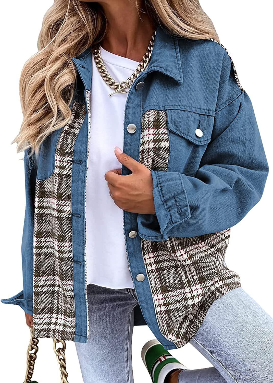 Rosalind - Lange Denim Jas met Knopsluiting