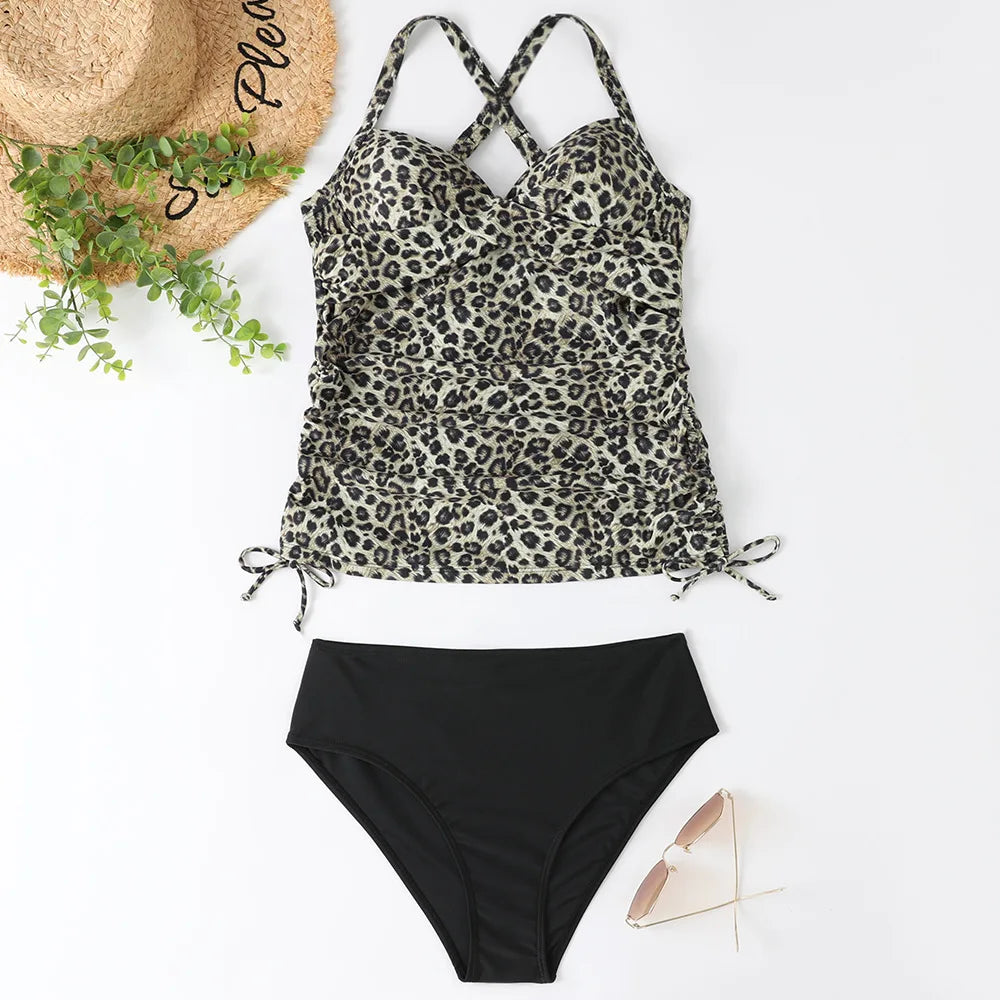 Anika - Gestreepte Halter Tankiniset