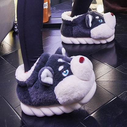 Comfortabele Pluche Husky pantoffels voor Vrouwen