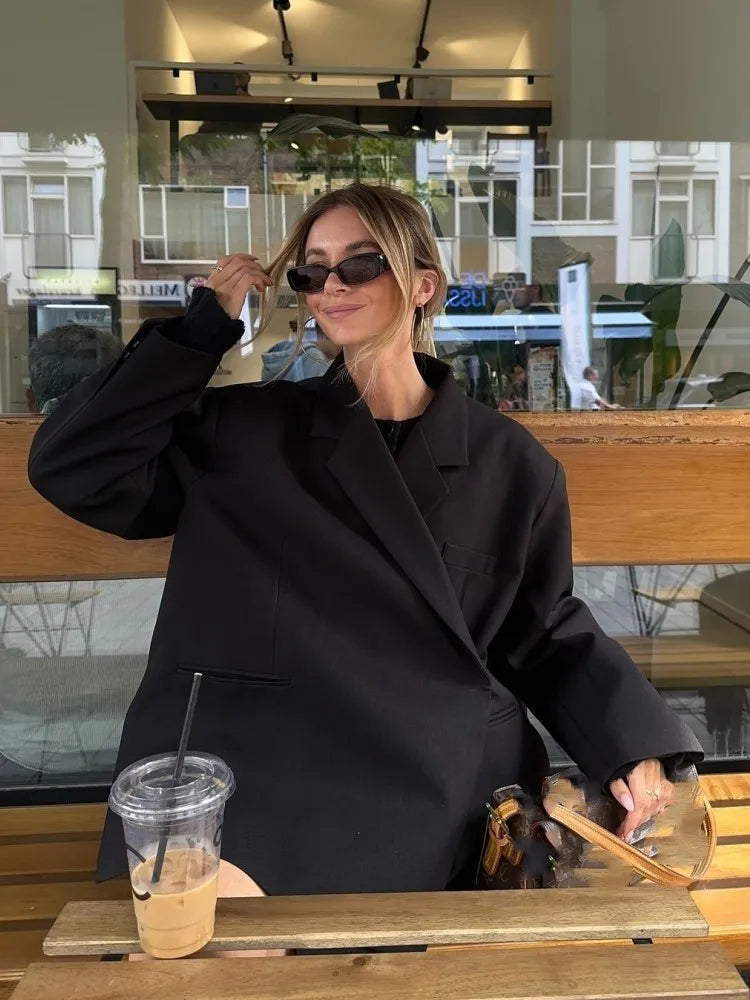 Alejandra - Oversized Blazer met Gestructureerde Schouders