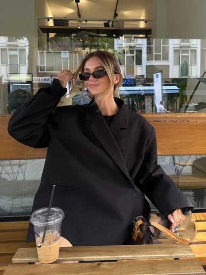 Alejandra - Oversized Blazer met Gestructureerde Schouders