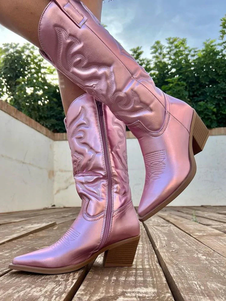 Eliska - Metallic Western Cowboylaarzen voor dames