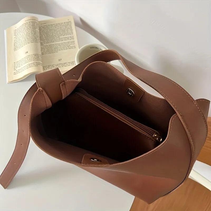 EVA Elegante Leren Schoudertas – Premium Werk- & Weekendtote