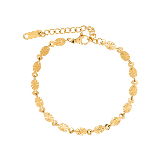 Adalet - Gouden Schijf Armband voor Vrouwen