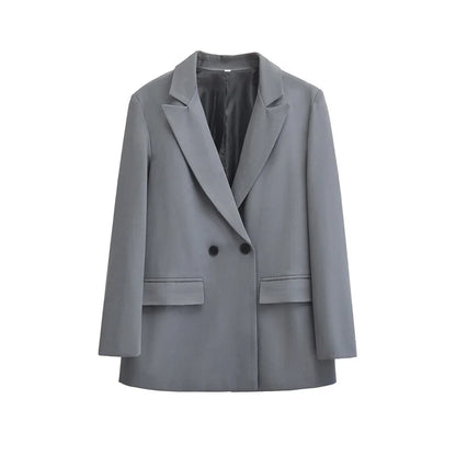 Elegante Dames Blazer met Dubbele Knopen en Moderne Pasvorm