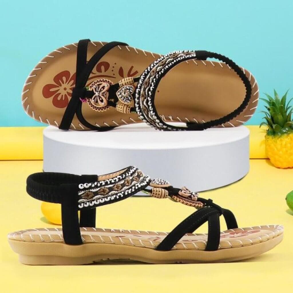 Irina - Sandalen met open teen en elastische band