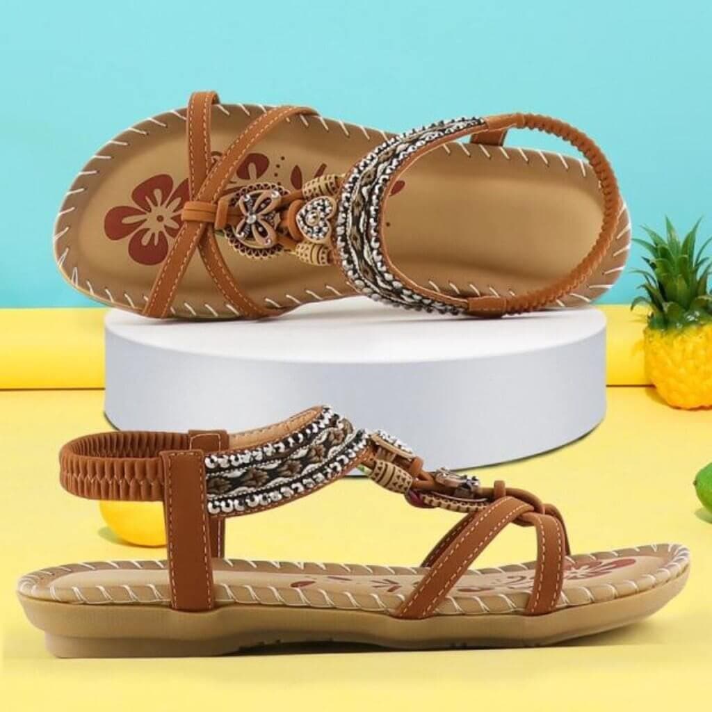 Irina - Sandalen met open teen en elastische band