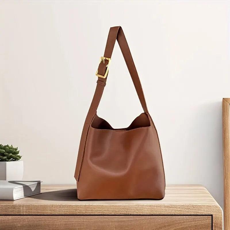 EVA Elegante Leren Schoudertas – Premium Werk- & Weekendtote