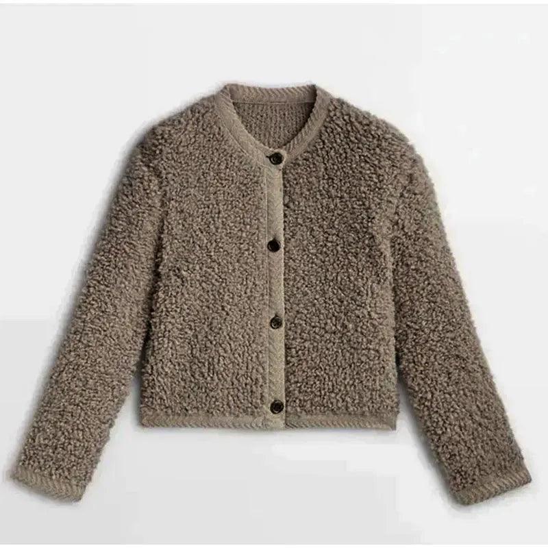 Warm Gebreide Dames Vest Chunky Winter Cardigan