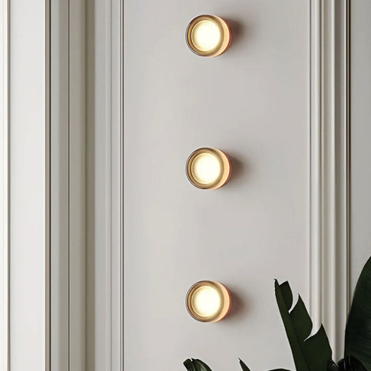 Moderne Ronde Wandlamp Van Gekleurd Glas