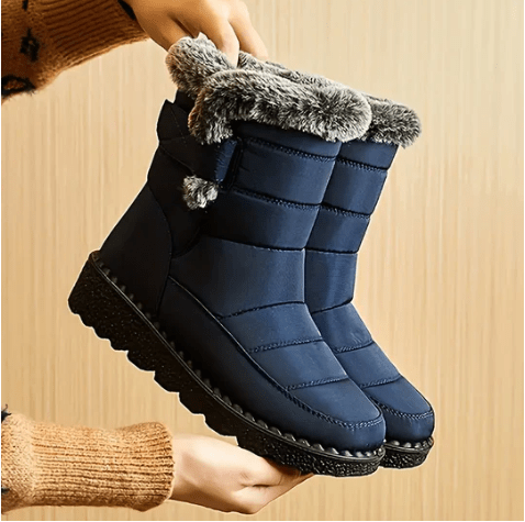 Winter Enkelboots voor Dames Gewatteerd Bont Voering Antislip Zool