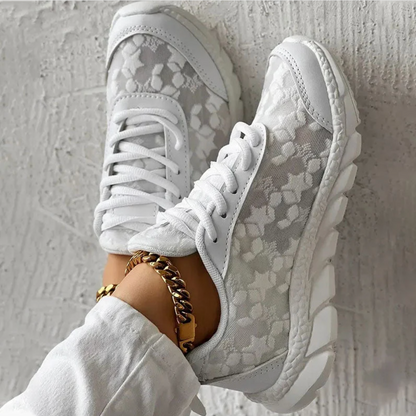 Sienna - Orthopedische sneakers met ademend bloemmesh