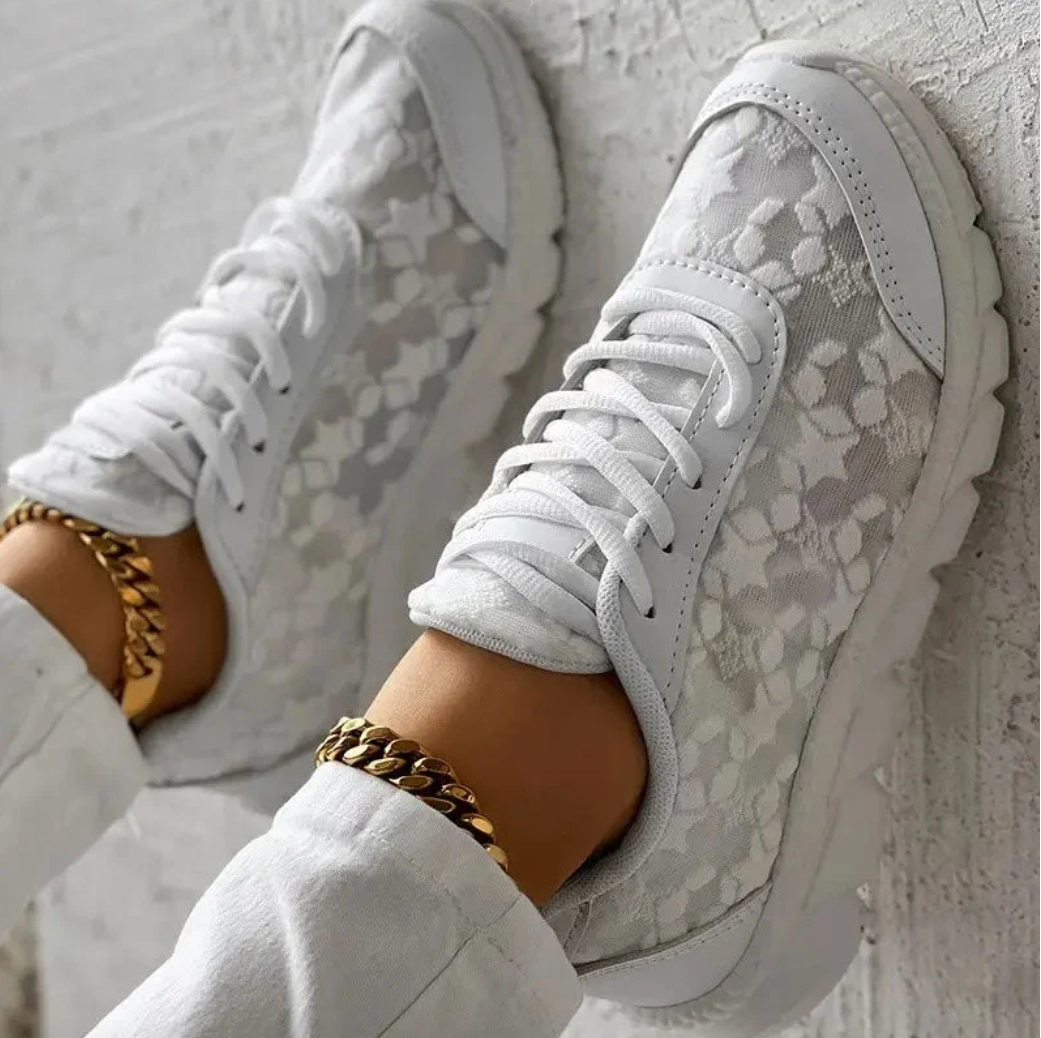 Sienna - Orthopedische sneakers met ademend bloemmesh