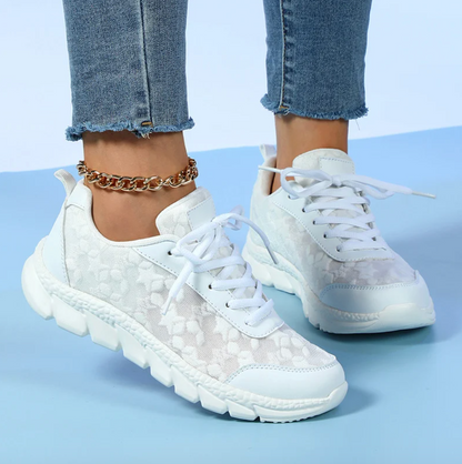 Sienna - Orthopedische sneakers met ademend bloemmesh