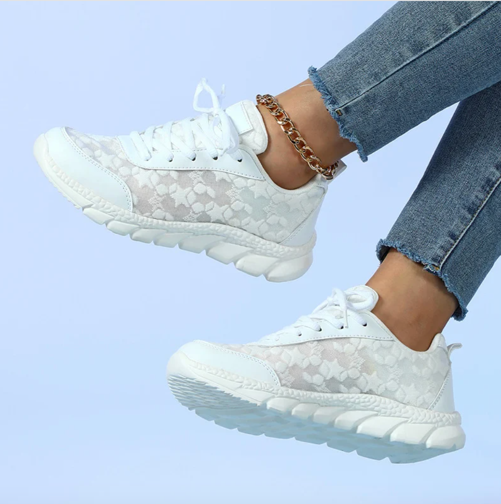 Sienna - Orthopedische sneakers met ademend bloemmesh