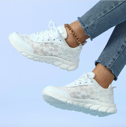 Sienna - Orthopedische sneakers met ademend bloemmesh