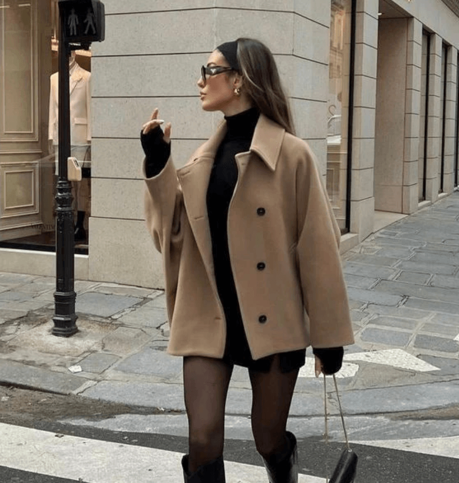 ROSE - Trendy Oversized Wollen Jas voor Dames