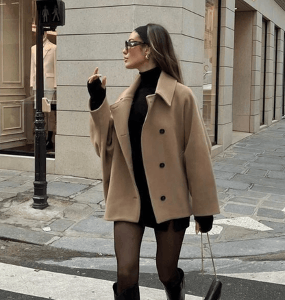 ROSE - Trendy Oversized Wollen Jas voor Dames