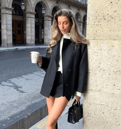 ROSE - Trendy Oversized Wollen Jas voor Dames