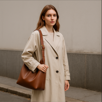 EVA Elegante Leren Schoudertas – Premium Werk- & Weekendtote