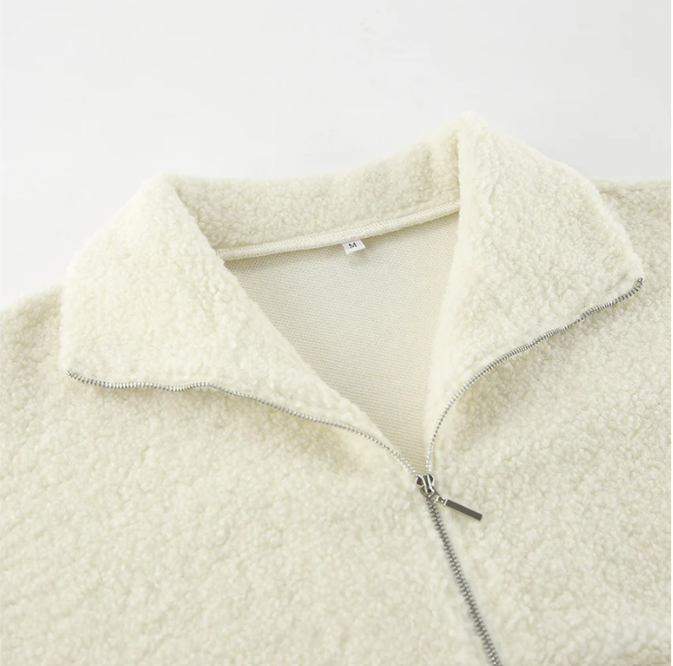 Warme Zachte Dames Teddy Vest Korte Winter Trui