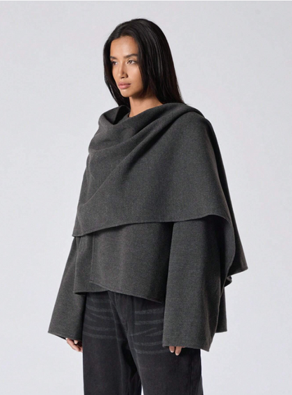 Oversized Dames Cape Jas Chique Winter