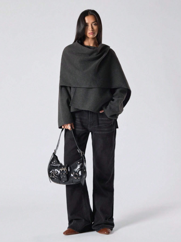Oversized Dames Cape Jas Chique Winter
