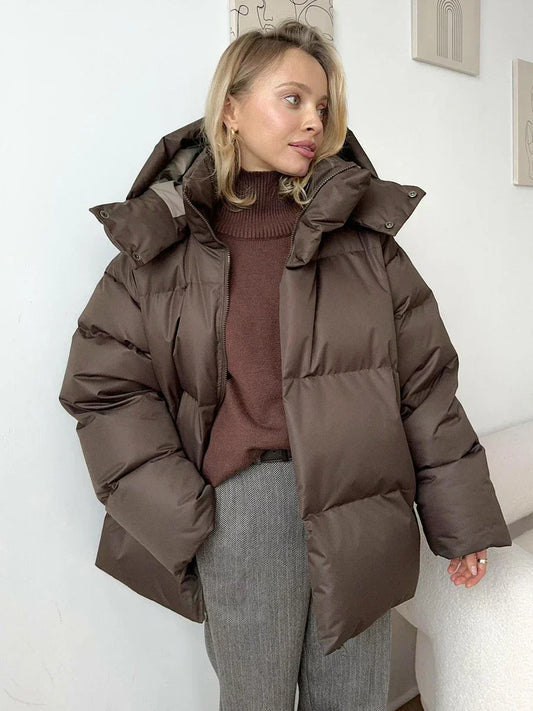 Vrouwen Oversized Puffer Winterjas Met Capuchon
