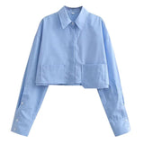 Lina – Cropped Gestreepte Blouse voor Dames