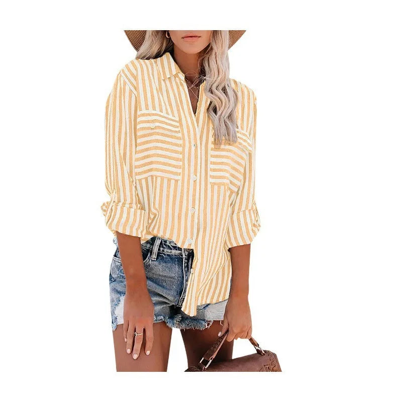 Madeline - Gestreepte blouse met lange mouwen