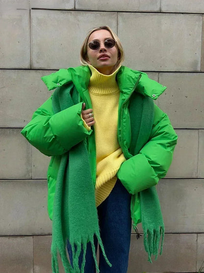 Vrouwen Oversized Puffer Winterjas Met Capuchon