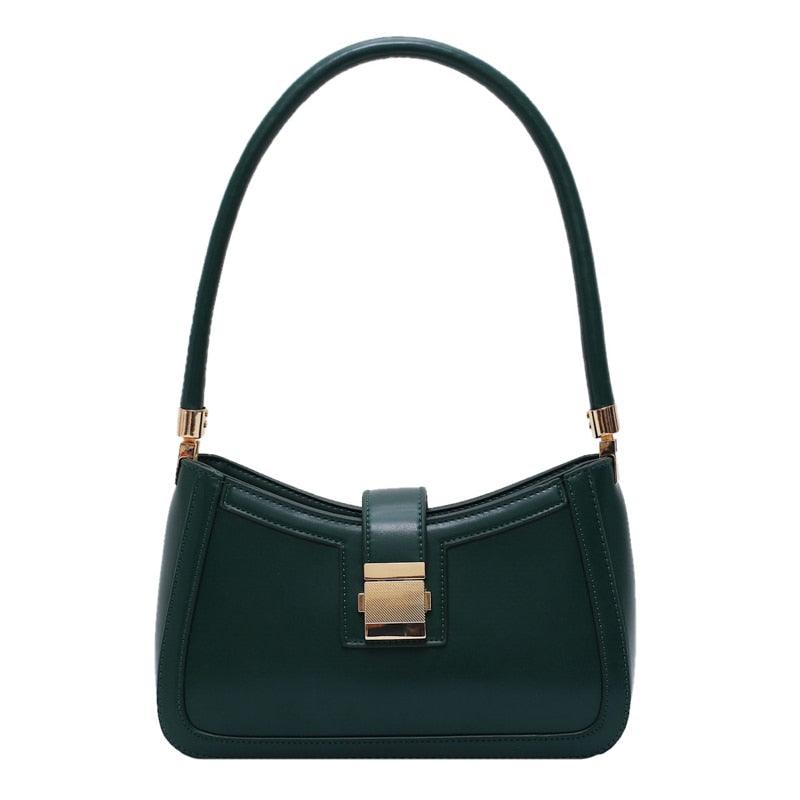 Emma – Elegante Dames Schoudertas met Rits en Gouden Sluiting