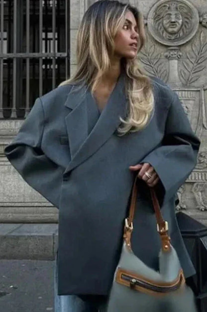 Alejandra - Oversized Blazer met Gestructureerde Schouders