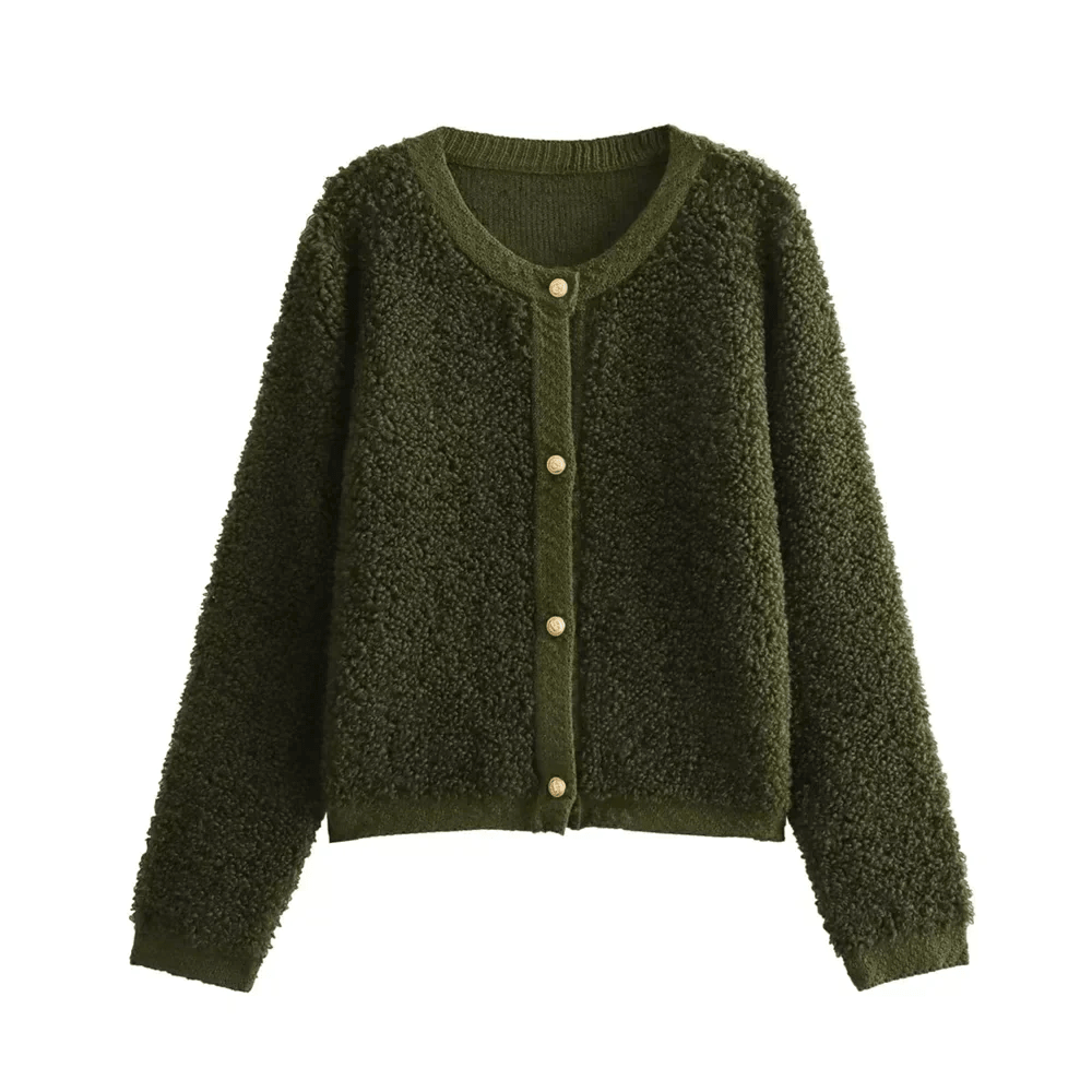 Warm Gebreide Dames Vest Chunky Winter Cardigan