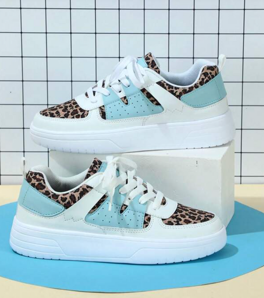 Violetta - Pastelkleurige Colorblock Sneakers met Chunky Zool