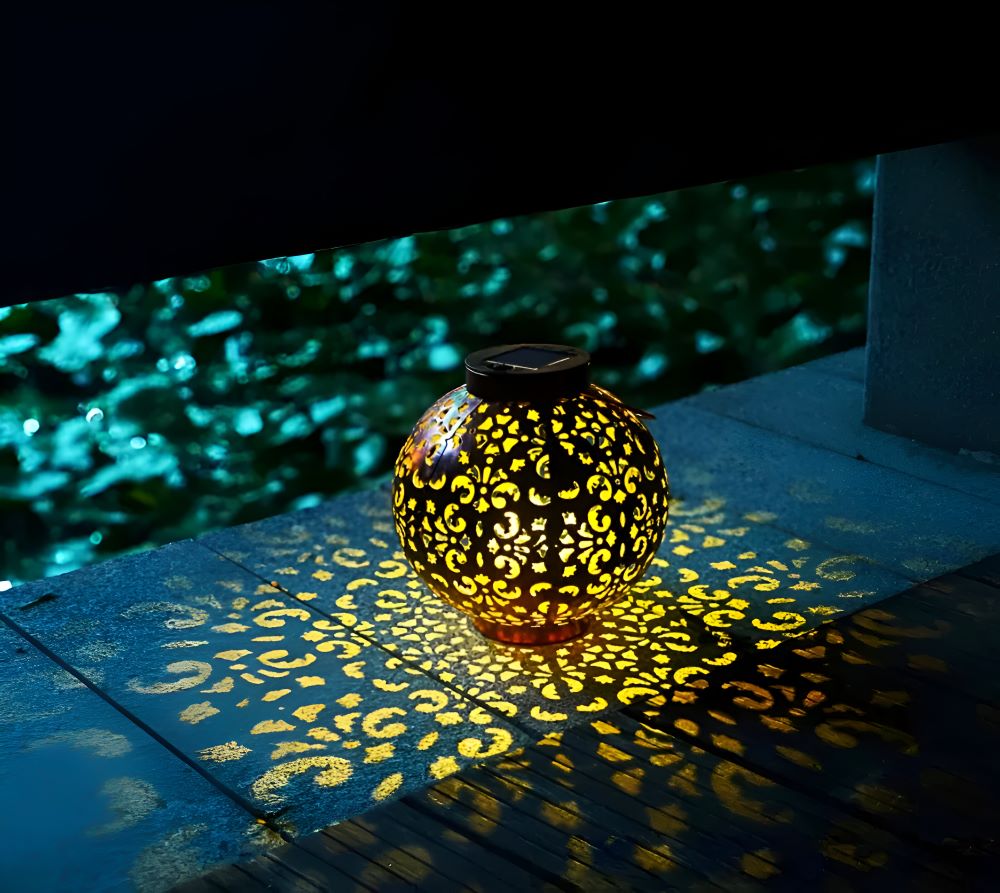 Vintage Solar Buitenlamp Met Waterdicht Uitsnede Ontwerp