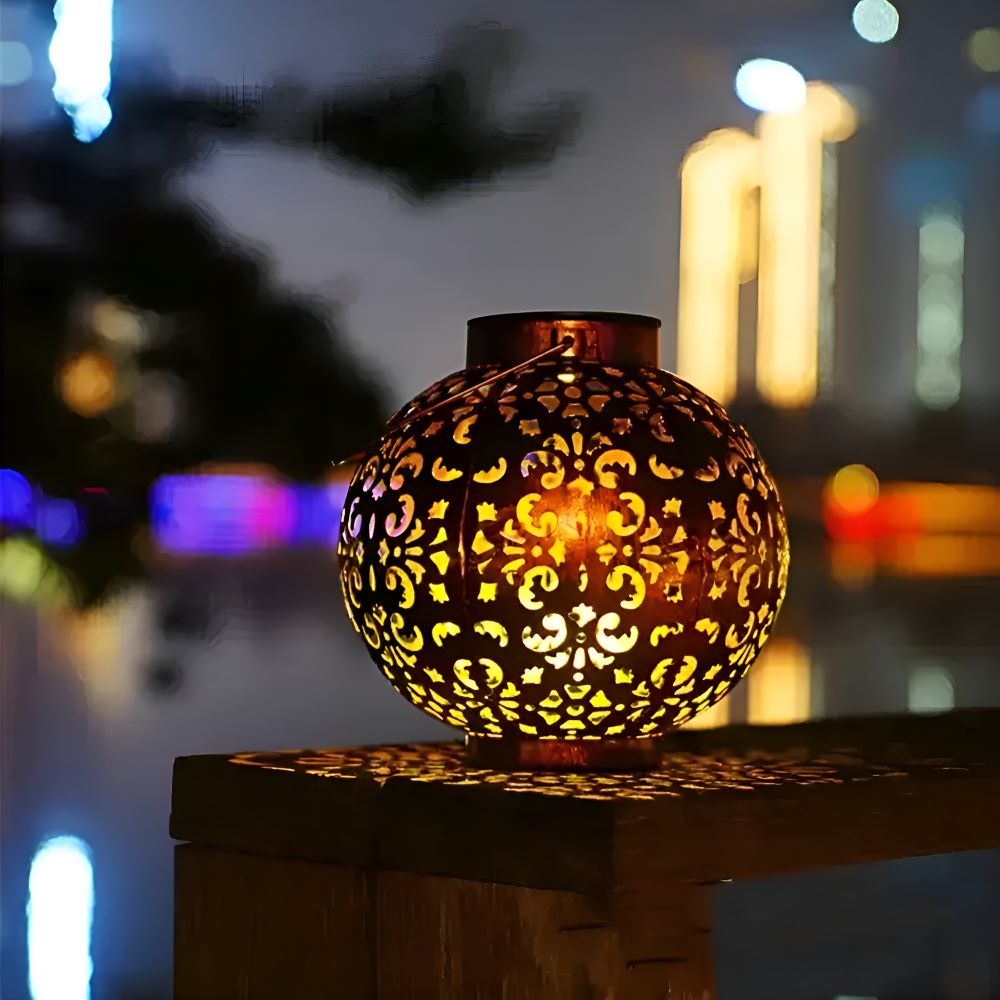 Vintage Solar Buitenlamp Met Waterdicht Uitsnede Ontwerp