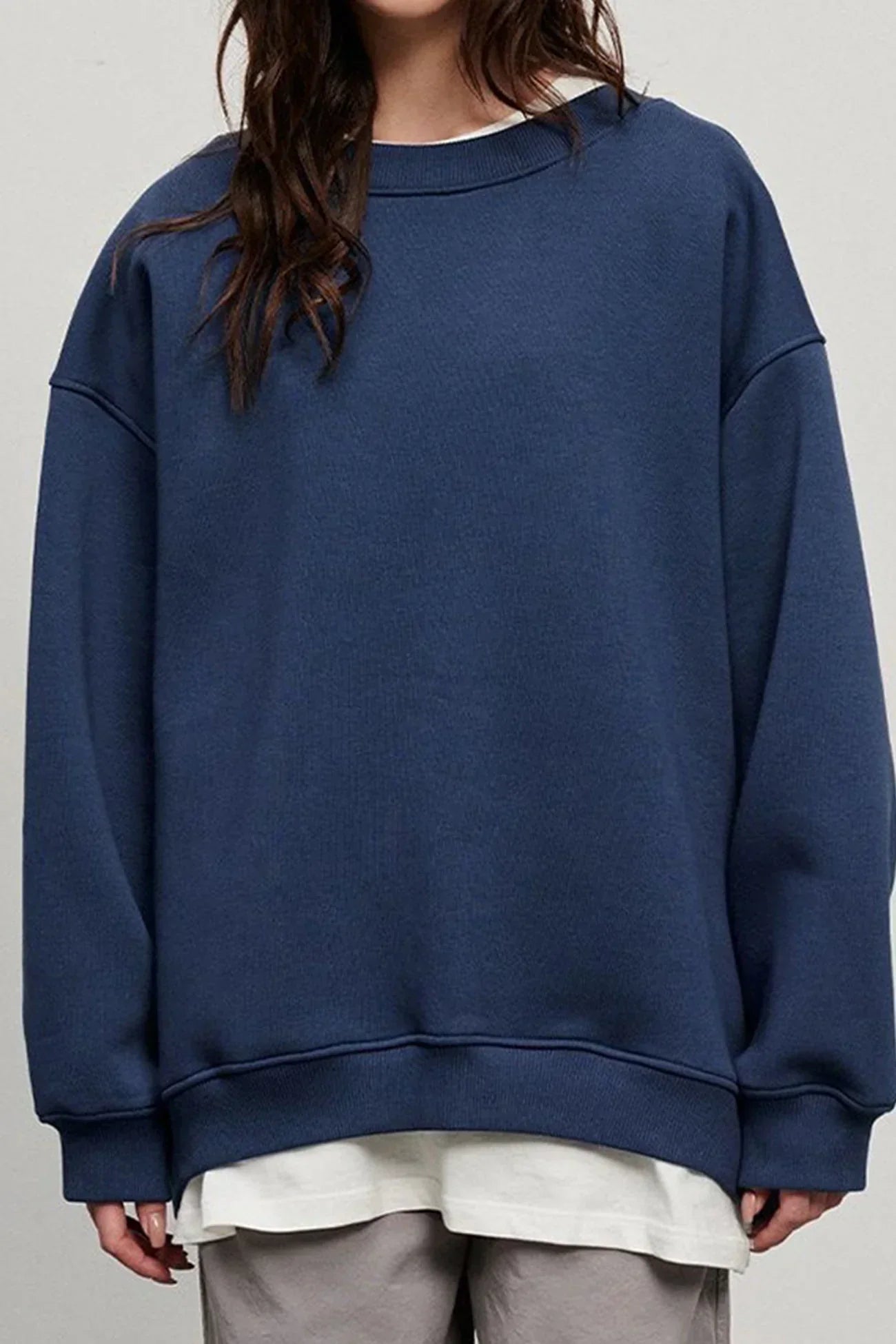 Vrouwen Comfortabele Oversized Sweater Met Ronde Hals